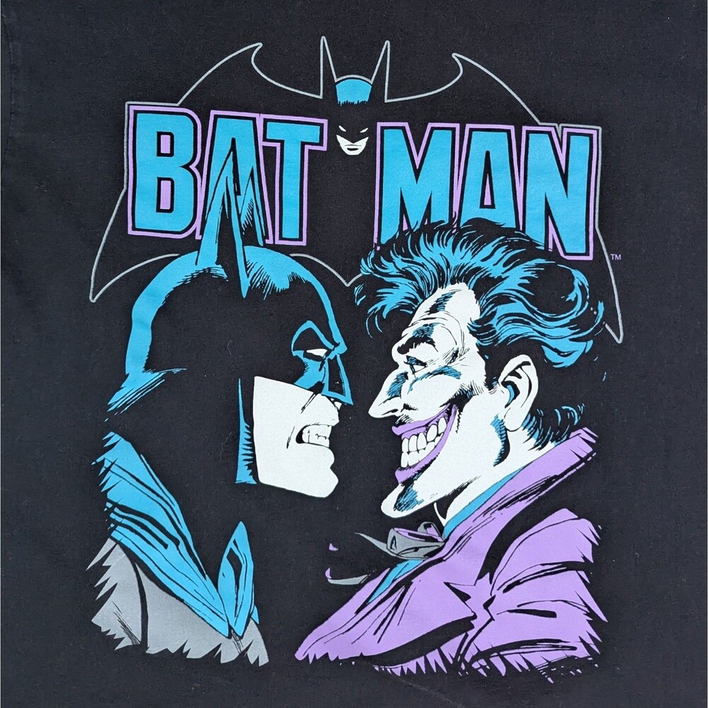 Batman Joker T-Shirt Mens LARGE Short Sleeve DC Comics Graphic Tee Mad Engine - Picture 2 of 7